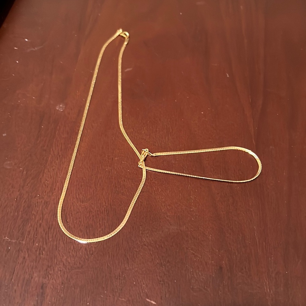 Bracelet and necklace silver over gold